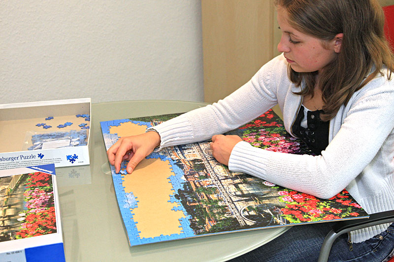 Sichere Lagerung und Transport des Puzzles
